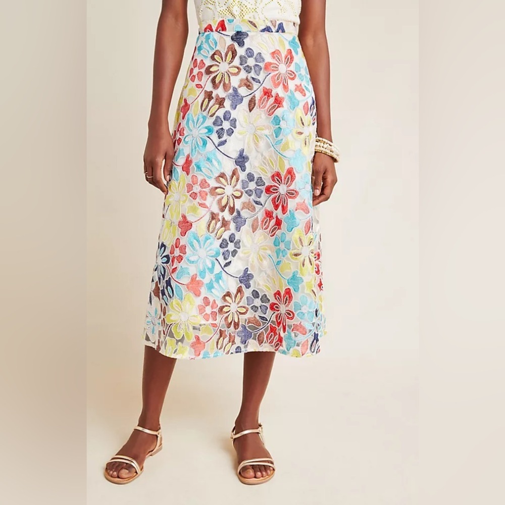 Eva Franco 4 Meghan Embroidered Midi Skirt